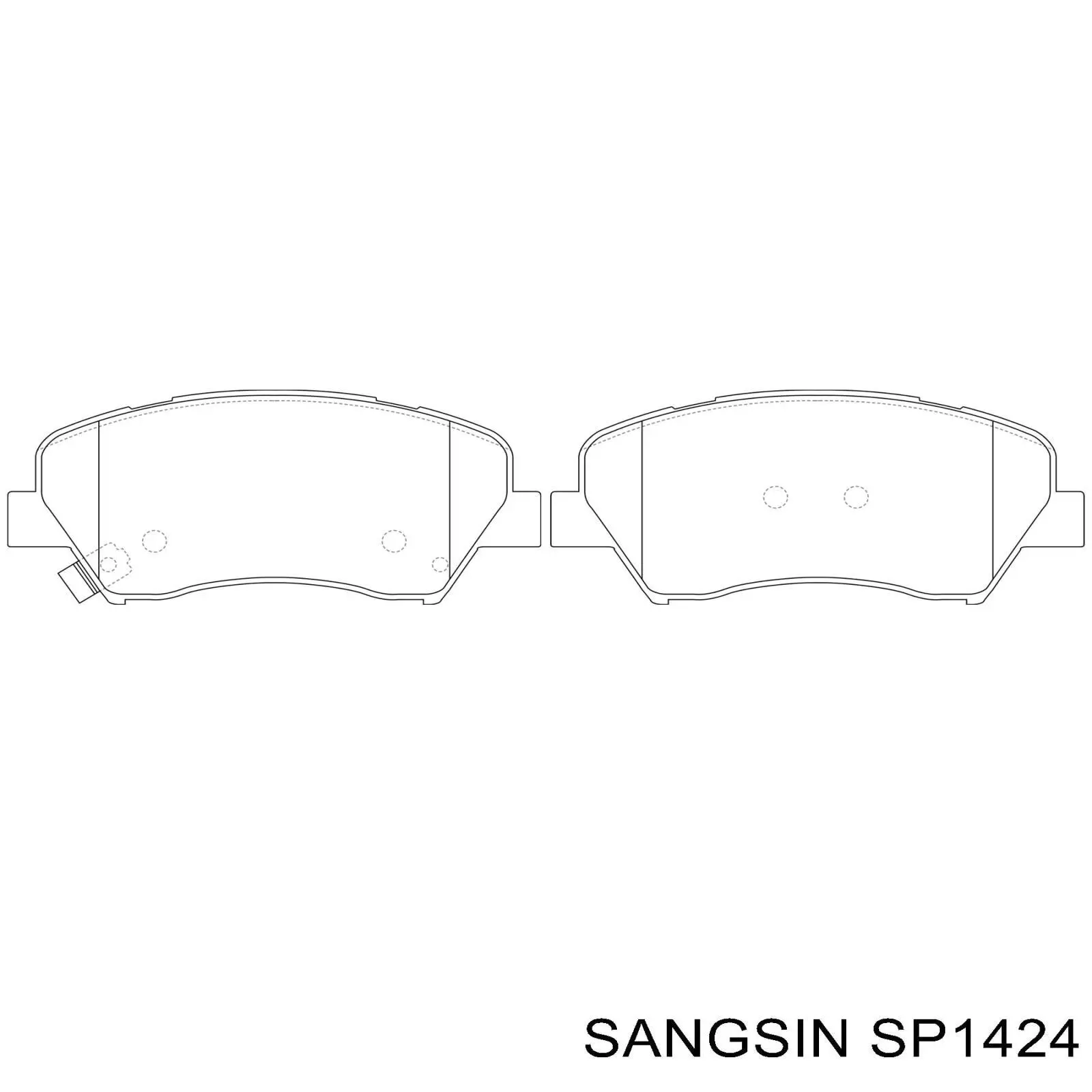 Передні тормозні колодки SP1424 Sangsin