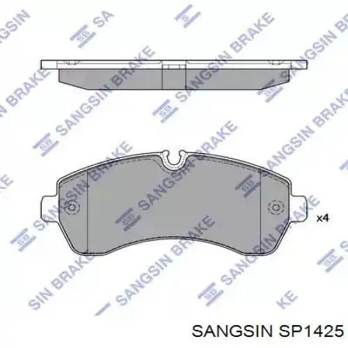 Гальмівні колодки Sangsin SP1425 ціна, від 27.18 USD