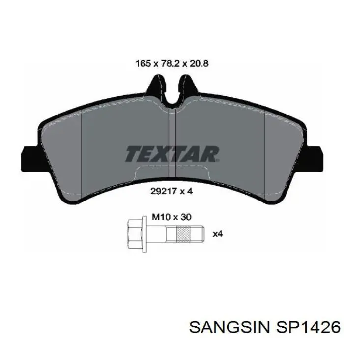 Купити SP1426 Sangsin Задні колодки