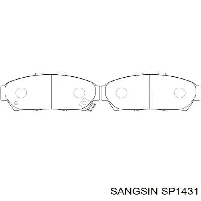 Купити SP1431 Sangsin Колодки гальмівні передні, дискові