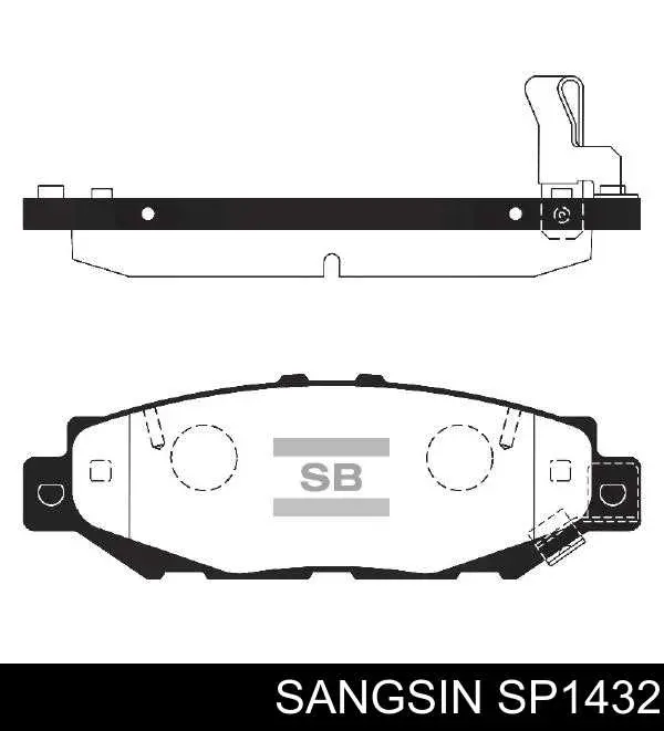 Задні гальмівні колодки Sangsin SP1432 ціна, від 27.12 USD