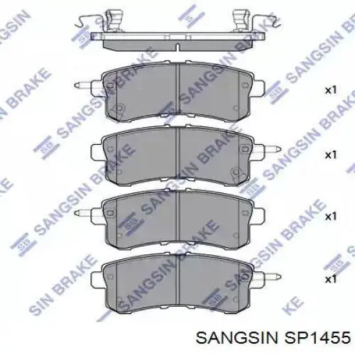 Колодки гальмівні передні, дискові SP1455 Sangsin