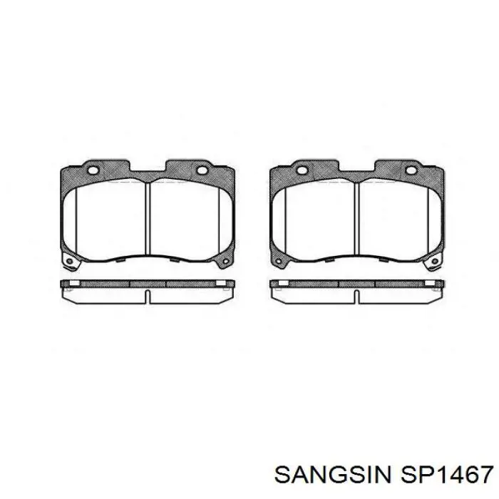 Передні тормозні колодки SP1467 Sangsin