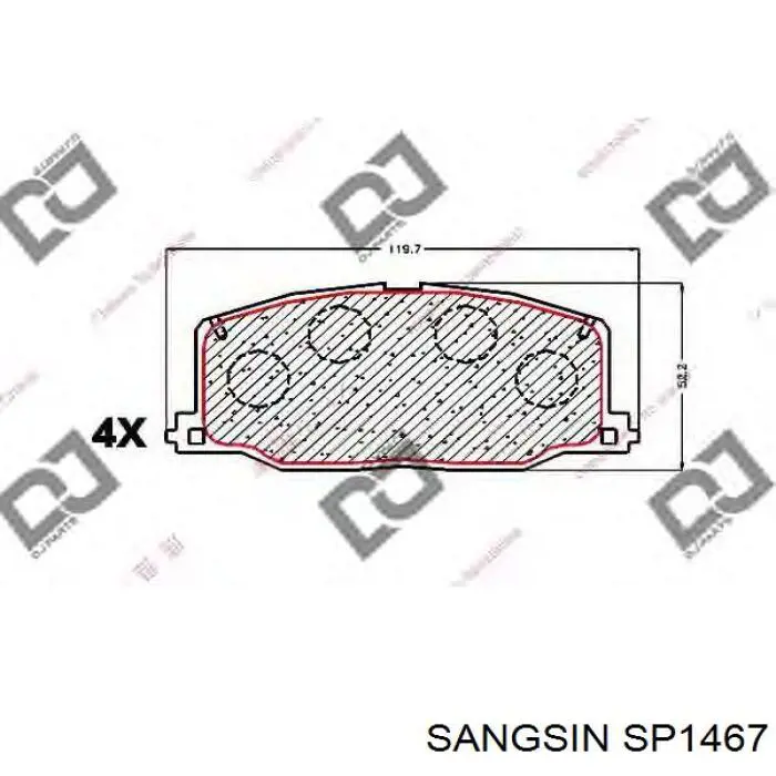 Передні тормозні колодки 446520510 Toyota
