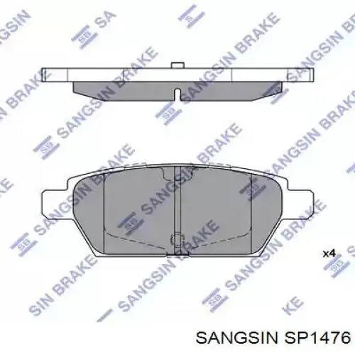 SP1476 Sangsin Колодки гальмівні задні, дискові