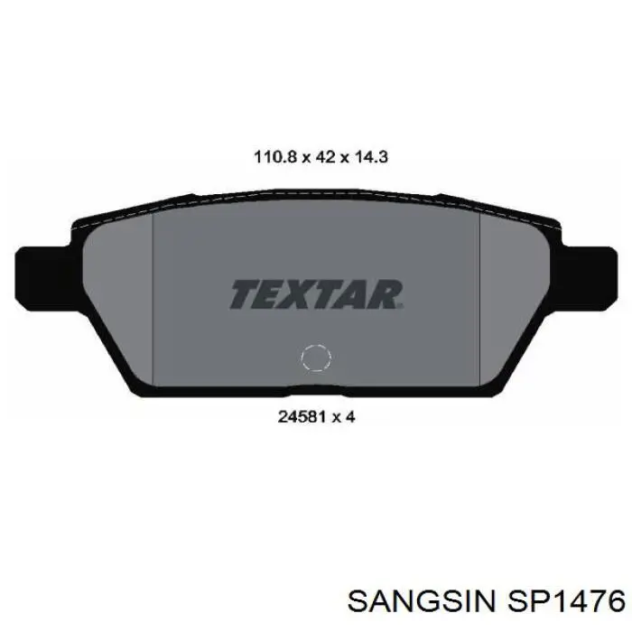 Купити SP1476 Sangsin Задні колодки
