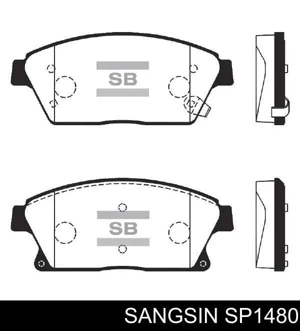 Гальмівні колодки Sangsin SP1480 ціна, від 26.33 USD