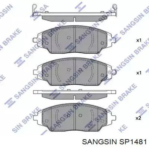 Гальмівні колодки Sangsin SP1481 ціна, від 21.92 USD