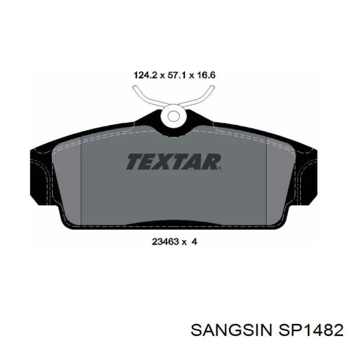Передні тормозні колодки SP1482 Sangsin