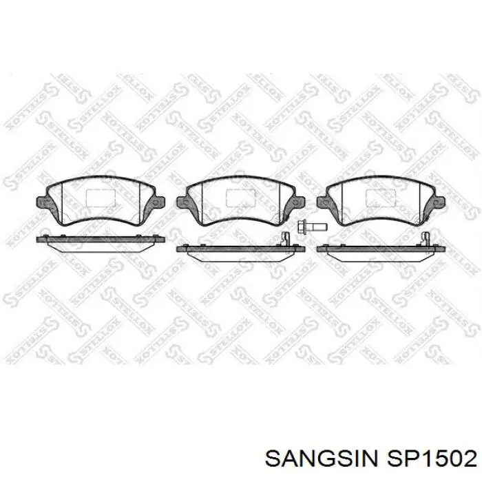 Купити SP1502 Sangsin Колодки гальмівні передні, дискові