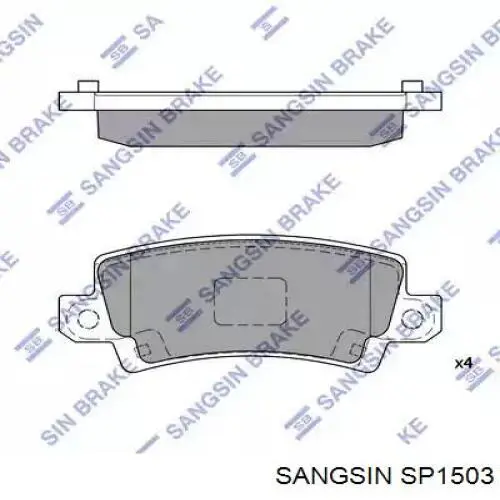 Задні гальмівні колодки Sangsin SP1503 ціна, від 15.40 USD