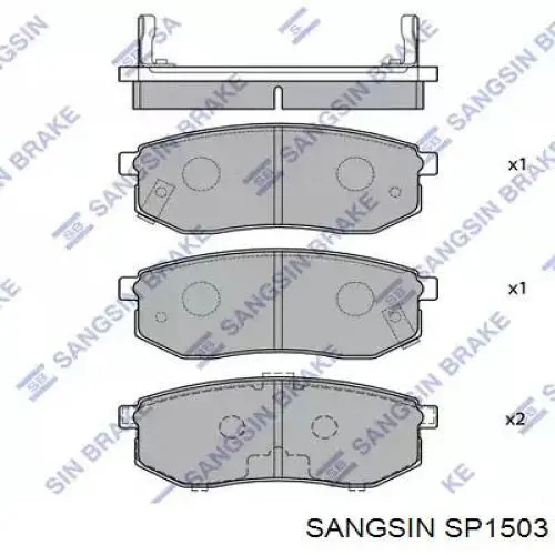 Купити SP1503 Sangsin Задні колодки