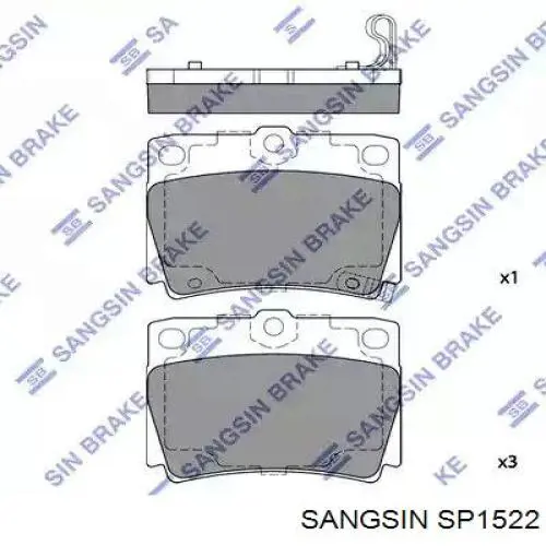 Задні гальмівні колодки Sangsin SP1522 ціна, від 18.61 USD