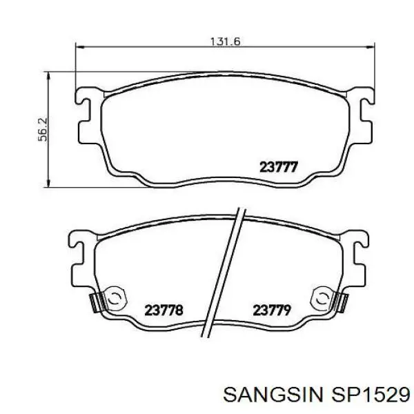 Передні тормозні колодки SP1529 Sangsin