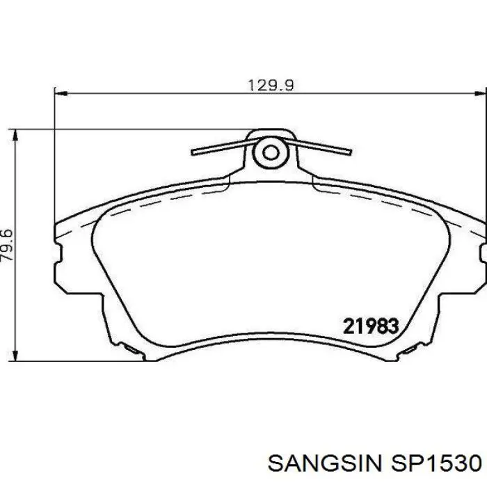 Колодки гальмівні передні, дискові SP1530 Sangsin