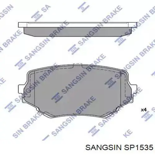 Гальмівні колодки Sangsin SP1535 ціна, від 19.41 USD
