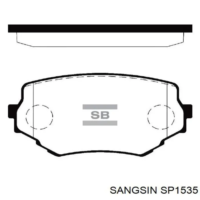 Колодки гальмівні передні, дискові SP1535 Sangsin