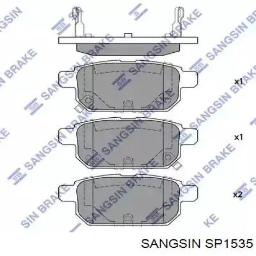 Купити SP1535 Sangsin Колодки гальмівні передні, дискові