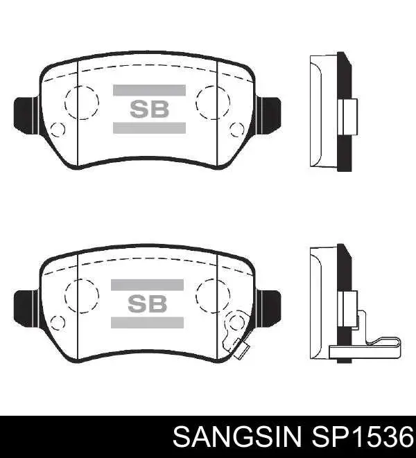 SP1536 Sangsin Колодки гальмівні задні, дискові