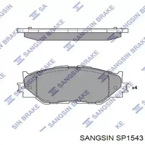 SP1543 Sangsin Передні гальмівні колодки
