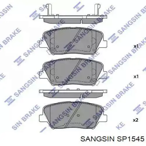 Купити SP1545 Sangsin Колодки гальмівні передні, дискові
