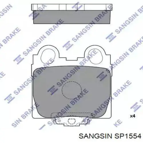 Купити SP1554 Sangsin Задні колодки