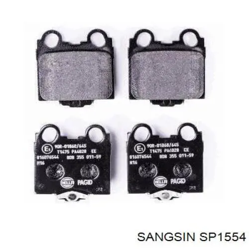 SP1554 Sangsin Колодки гальмівні задні, дискові