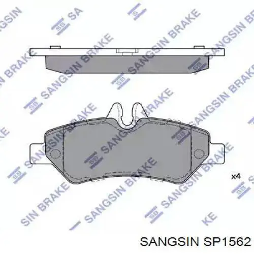 Задні гальмівні колодки Sangsin SP1562 ціна, від 19.11 USD