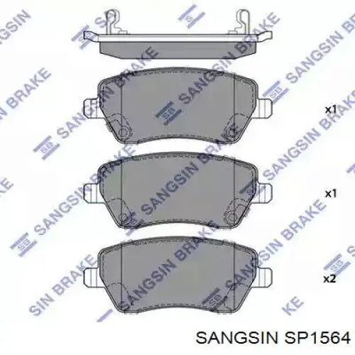SP1564 Sangsin Колодки передние (TRW)