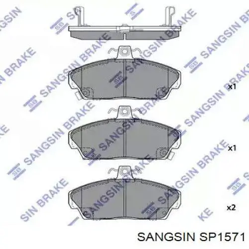 Гальмівні колодки Sangsin SP1571 ціна, від 21.51 USD