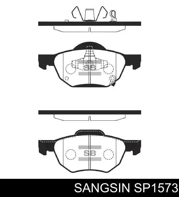 Купити SP1573 Sangsin Колодки гальмівні передні, дискові