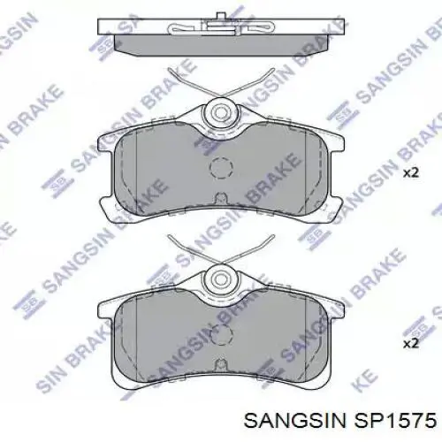 Задні гальмівні колодки Sangsin SP1575 ціна, від 17.66 USD