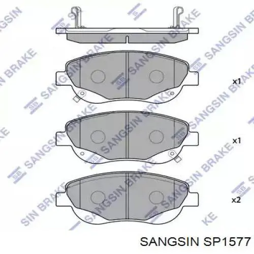 Гальмівні колодки Sangsin SP1577 ціна, від 21.60 USD