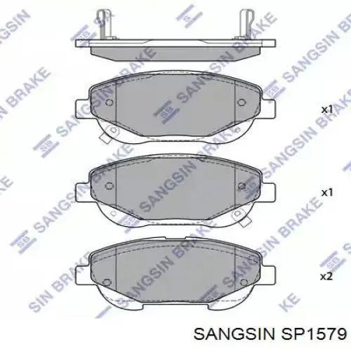 Купити SP1579 Sangsin Колодки гальмівні передні, дискові