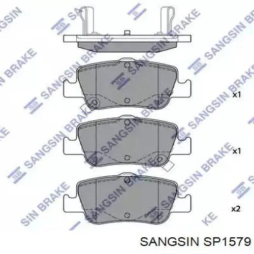 Передні тормозні колодки SP1579 Sangsin