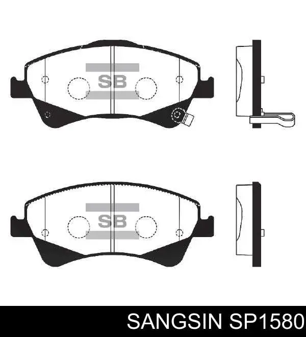 Гальмівні колодки Sangsin SP1580 ціна, від 23.60 USD