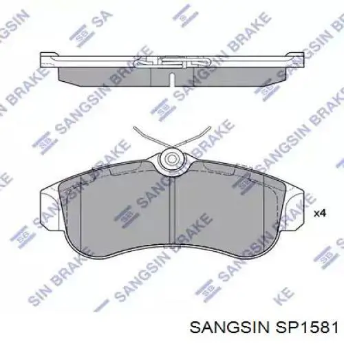 Гальмівні колодки Sangsin SP1581 ціна, від 19.02 USD