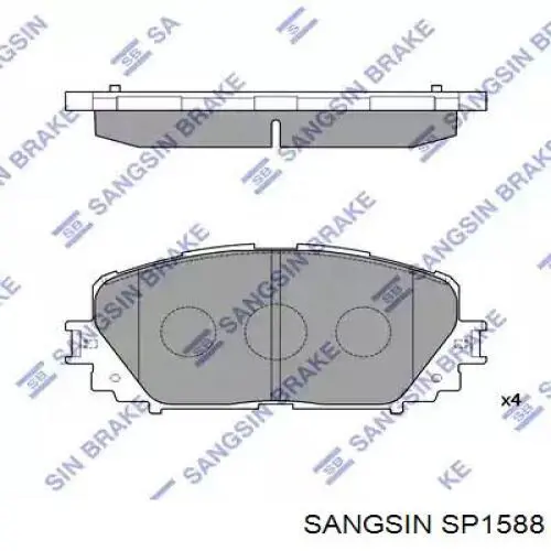 Передні тормозні колодки SP1588 Sangsin