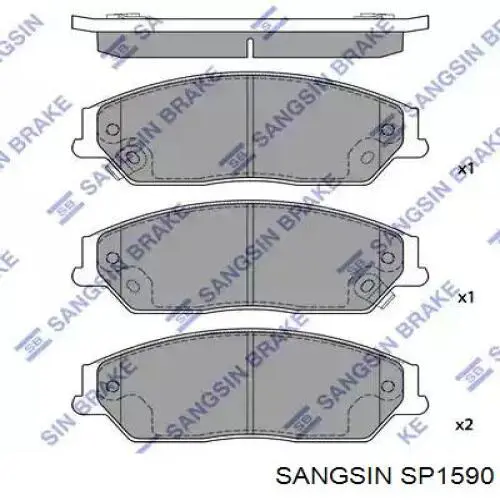 Гальмівні колодки Sangsin SP1590 ціна, від 25.33 USD