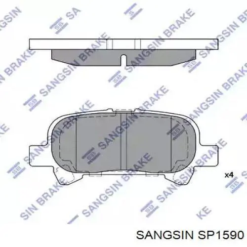 SP1590 Sangsin колодки гальмівні передні, дискові