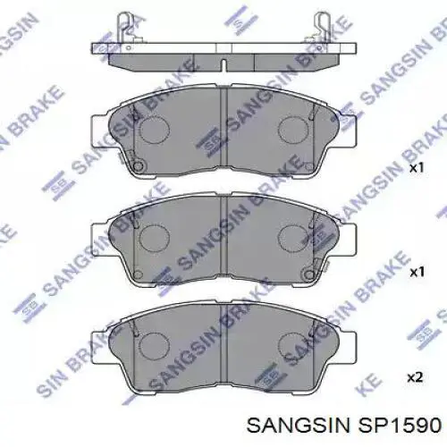Передні тормозні колодки SP1590 Sangsin