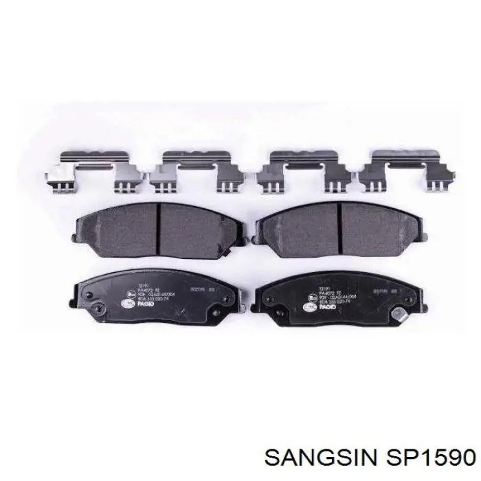 SP1590 Sangsin Передні гальмівні колодки