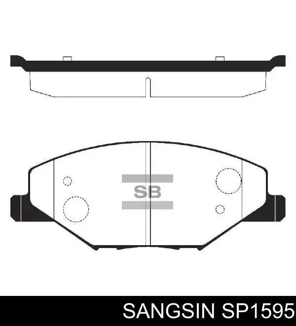 Купити SP1595 Sangsin Колодки гальмівні передні, дискові