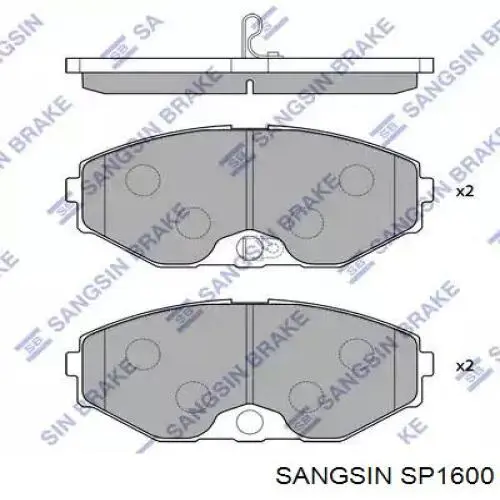 SP1600 Sangsin Передні гальмівні колодки