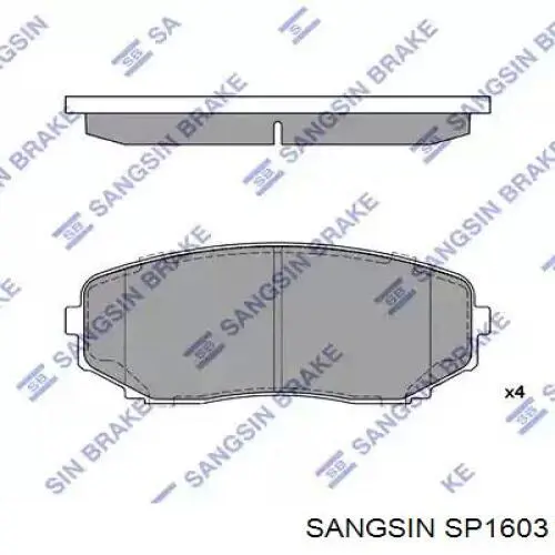 SP1603 Sangsin колодки гальмівні передні, дискові