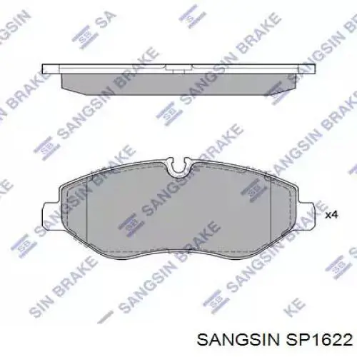 Колодки гальмівні передні, дискові SP1622 Sangsin