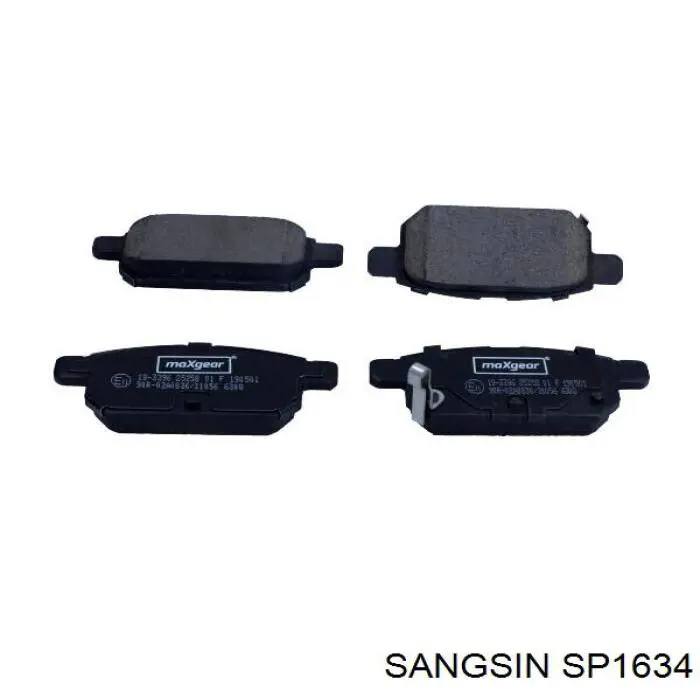 Задні гальмівні колодки Sangsin SP1634 ціна, від 16.11 USD