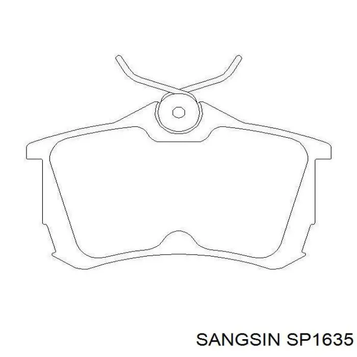 Задні гальмівні колодки Sangsin SP1635 ціна, від 16.43 USD