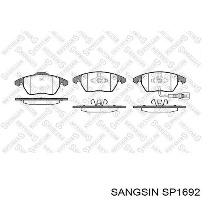 Гальмівні колодки Sangsin SP1692 ціна, від 26.83 USD