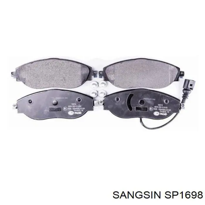 Купити SP1698 Sangsin Колодки гальмівні передні, дискові